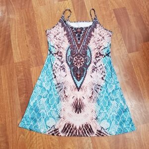 SHEIN Supercute Boho Print Mini Dress fits Sz LARGE